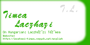 timea laczhazi business card